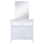 Harvey Vanity Set with Lift-Top Stool White - 300290