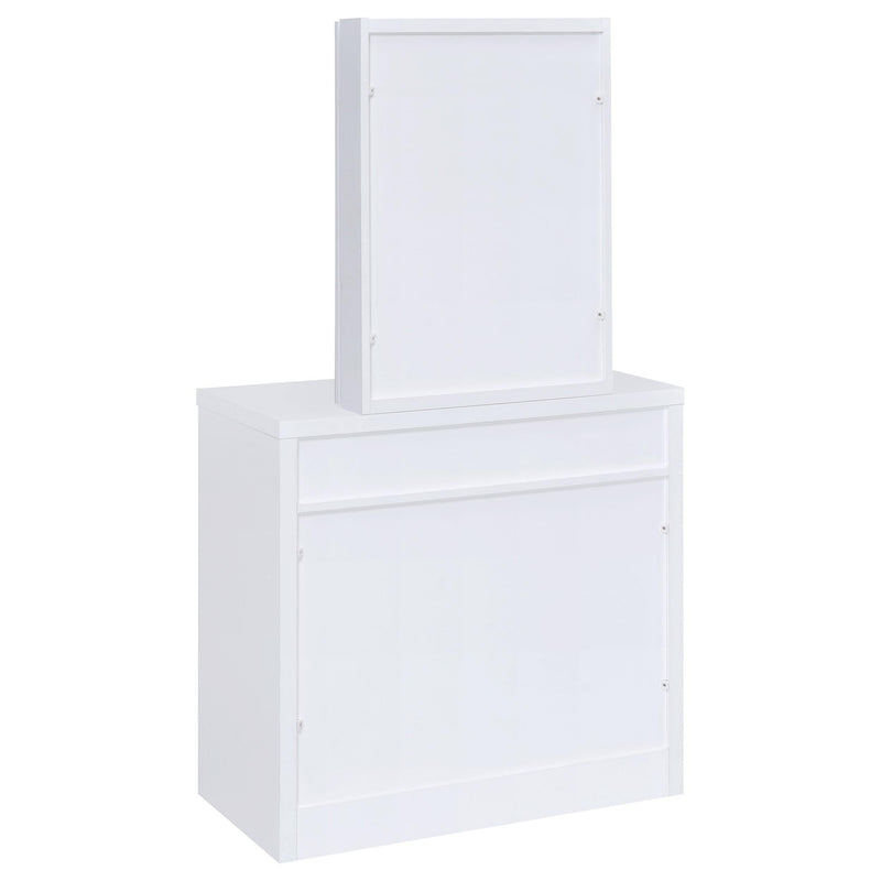 Harvey Vanity Set with Lift-Top Stool White - 300290