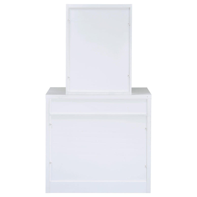 Harvey Vanity Set with Lift-Top Stool White - 300290
