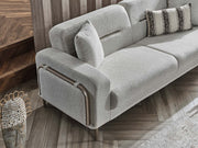 Havana 3-pieces (Sofa & Loveseat & Chair) Livingroom in Light Grey - 200-SER-HAV-PINAR21-321
