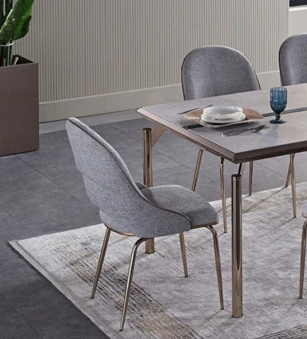 Havana 6343 Dining Chair 2Pcs (Gray) - Gate FurnitureDining Chair