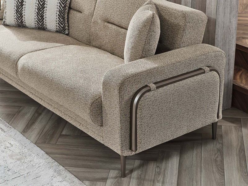 Havana Convertible Loveseat in Light Grey - 200-SER-HAV-PINAR21-2