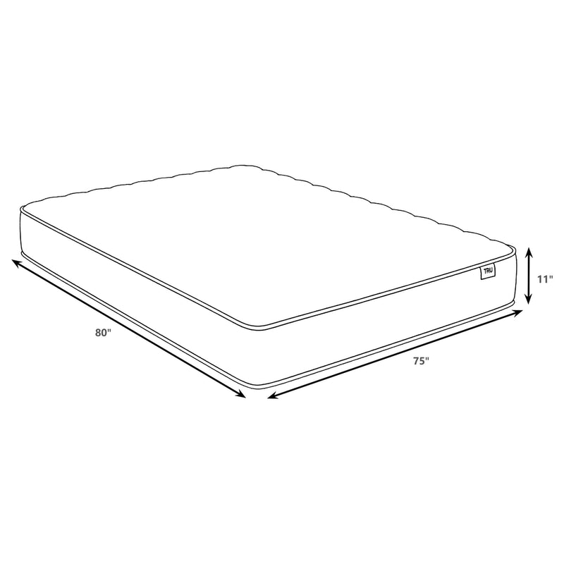Hayes Eastern King Firm Tight Top Hybrid Mattress White - 350170KE