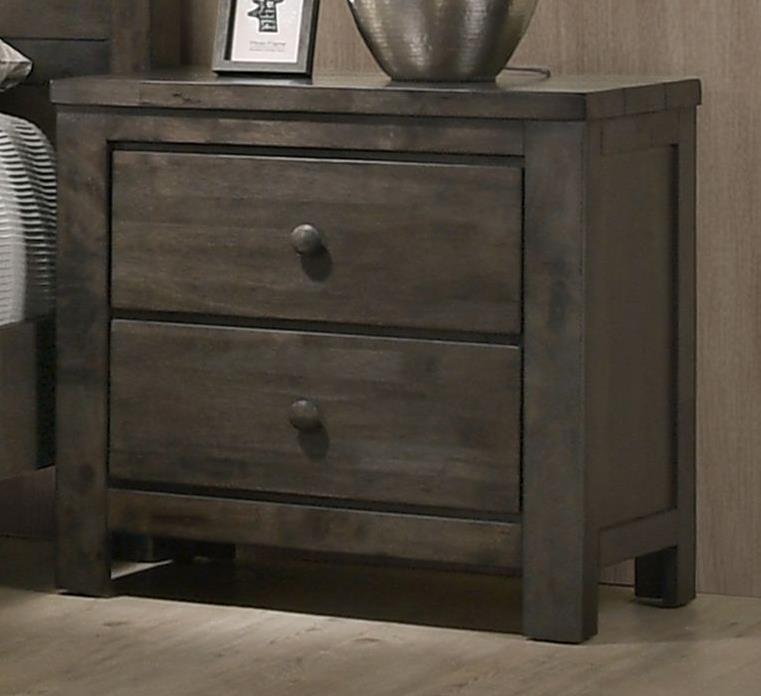 Hayward - 2 Drawers Gray Nightstand - B205-N
