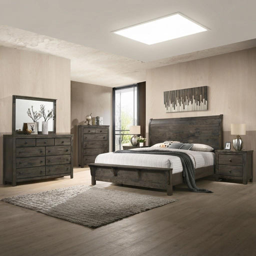 Hayward - Gray King Bed, Dresser, Mirror - B205-KDM