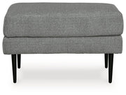 Hazela Chair and Ottoman in Charcoal - PKG015060