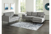 Hazela Charcoal Sofa Chaise and Loveseat - Gate FurniturePreSet