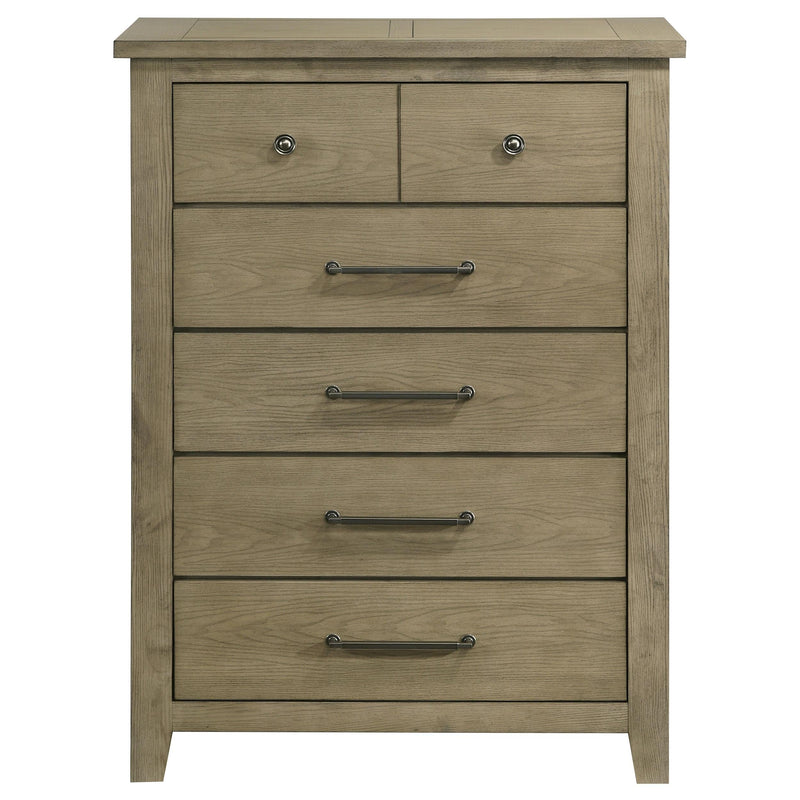 Hazlewood 5-drawer Bedroom Chest of Drawers Vineyard Oak - 207535