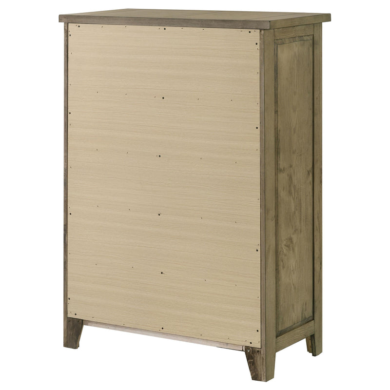 Hazlewood 5-drawer Bedroom Chest of Drawers Vineyard Oak - 207535