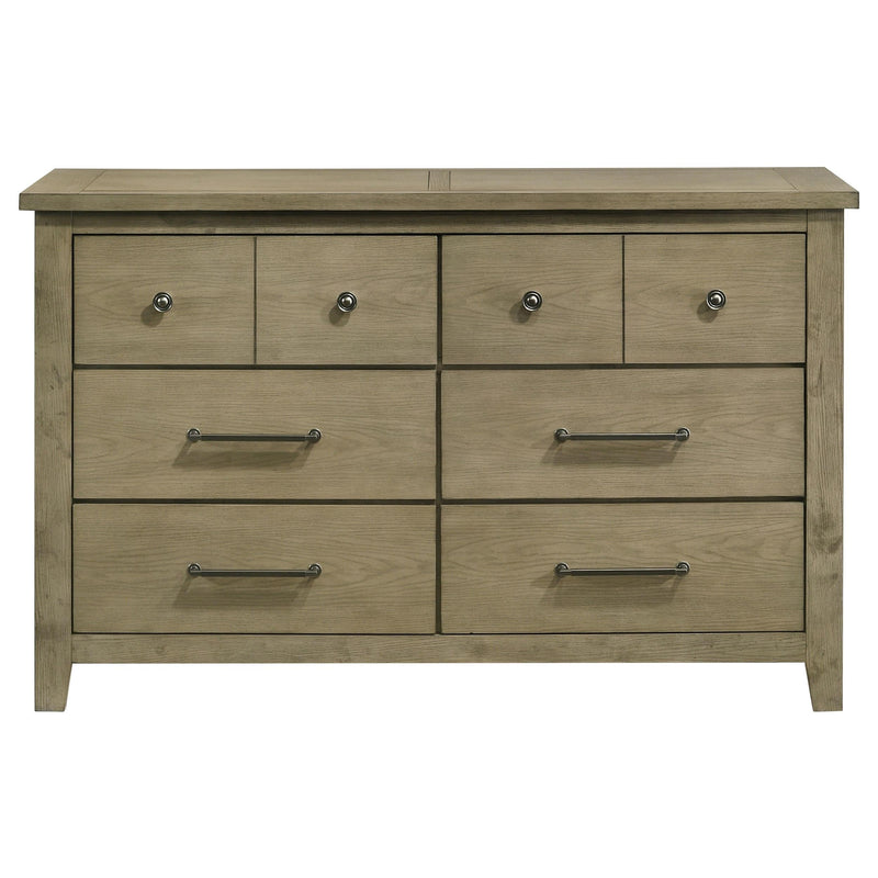 Hazlewood 6-drawer Bedroom Dresser Cabinet Vineyard Oak - 207533
