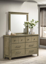Hazlewood 6-drawer Bedroom Dresser with Mirror Vineyard Oak - 207533M