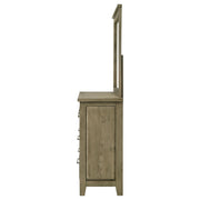 Hazlewood 6-drawer Bedroom Dresser with Mirror Vineyard Oak - 207533M