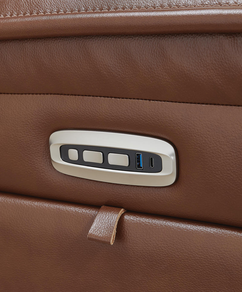 Healy Pier Chocolate Power Reclining Sofa - U1120415