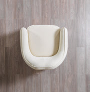 Helena Ivory Velvet Chair - Lara FurnitureAccent Chair