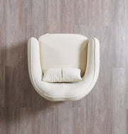 Helena Ivory Velvet Chair - Lara FurnitureAccent Chair