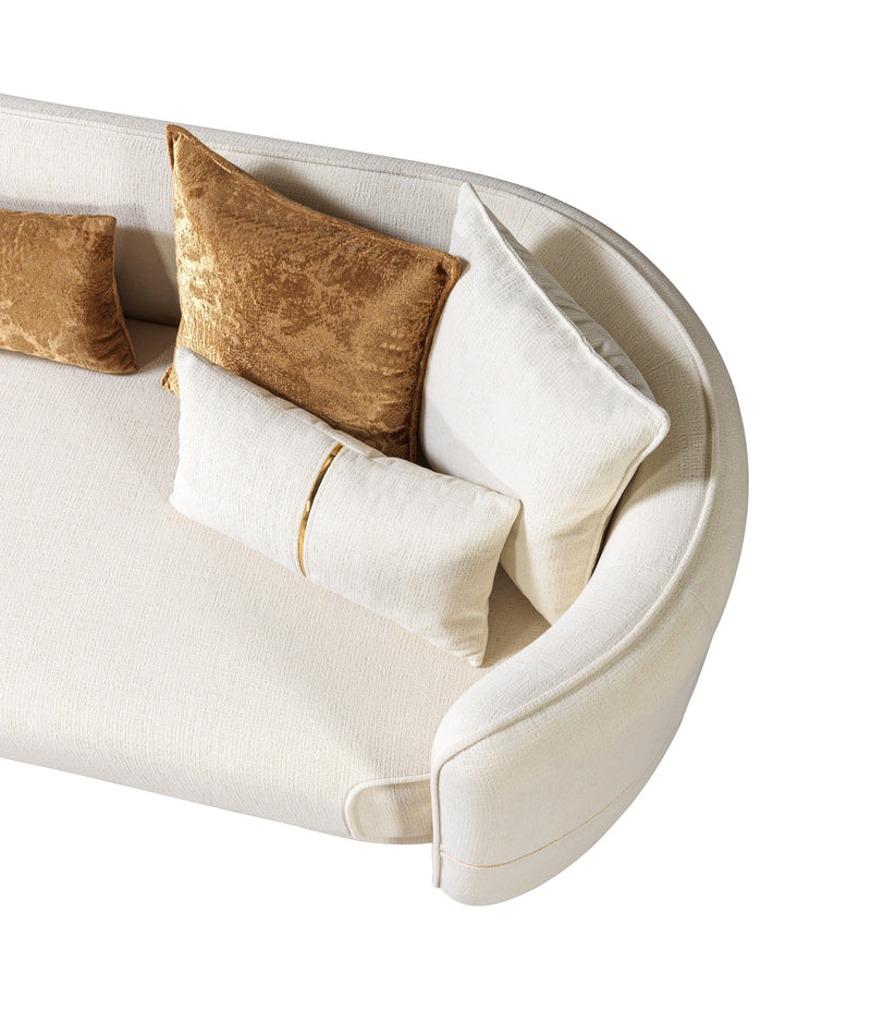 Helena Ivory Velvet Sofa 94" [ETA: 11/25] - HELENA-S