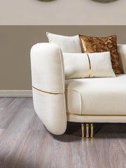 Helena Ivory Velvet Sofa 94" [ETA: 11/25] - HELENA-S