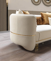 Helena Ivory Velvet Sofa 94" [ETA: 11/25] - HELENA-S