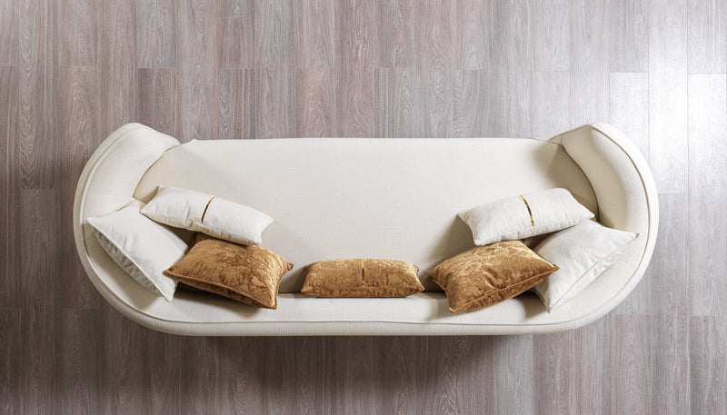 Helena Ivory Velvet Sofa & Loveseat - Lara FurnitureLiving Room Set