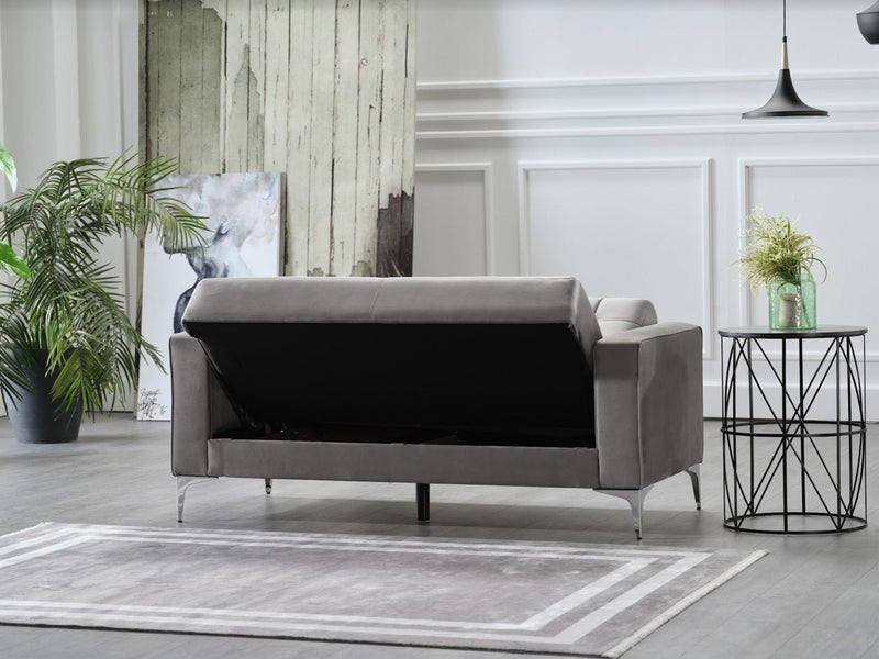 Hemera 63" Wide Tufted Convertible Loveseat - Loveseat