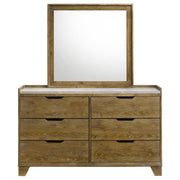 Henderson 6-drawer Bedroom Dresser with Mirror Medium Oak - 222973M