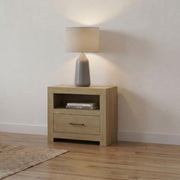 Hendricks 1-drawer Nightstand Bedside Table with Cubby Light Oak - 222652