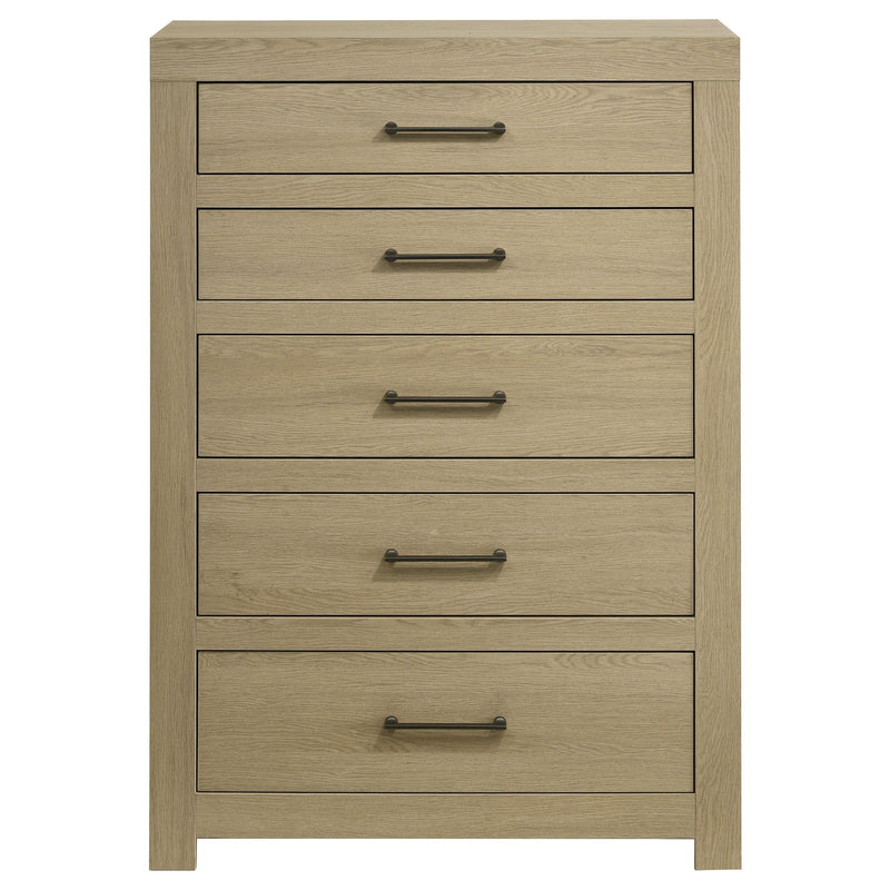 Hendricks 5-drawer Bedroom Chest of Drawers Light Oak - 222655