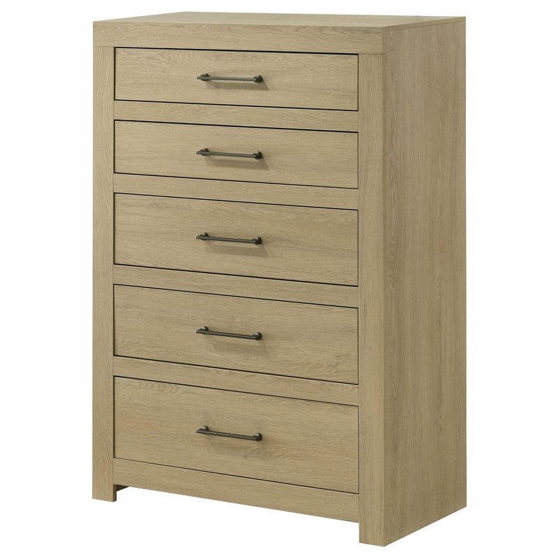 Hendricks 5-drawer Bedroom Chest of Drawers Light Oak - 222655
