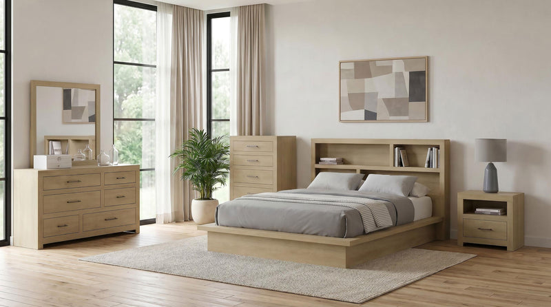 Hendricks 5-piece California King Bedroom Set Light Oak - 222650KW-S5