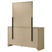 Hendricks 6-drawer Bedroom Dresser and Mirror Light Oak - 222653M