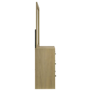 Hendricks 6-drawer Bedroom Dresser and Mirror Light Oak - 222653M