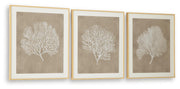 Hendridge Taupe/White Wall Art (Set of 3) - A8000486
