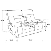 Hewitt Leather Upholstered Dual Power Recliner Chair Black - 609613PP