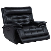 Hewitt Leather Upholstered Dual Power Recliner Chair Black - 609613PP