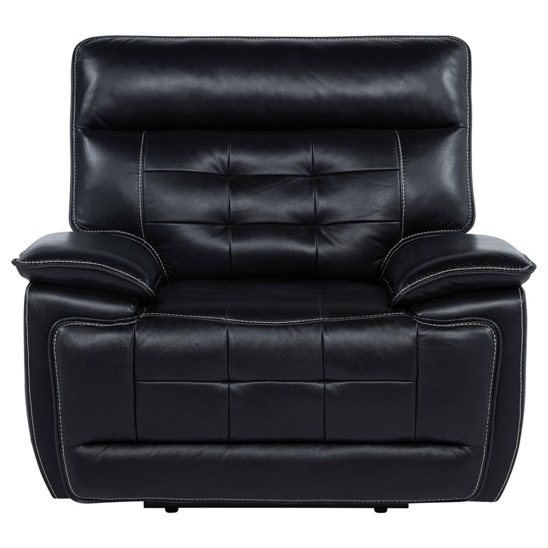 Hewitt Leather Upholstered Dual Power Recliner Chair Black - 609613PP