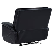 Hewitt Leather Upholstered Dual Power Recliner Chair Black - 609613PP