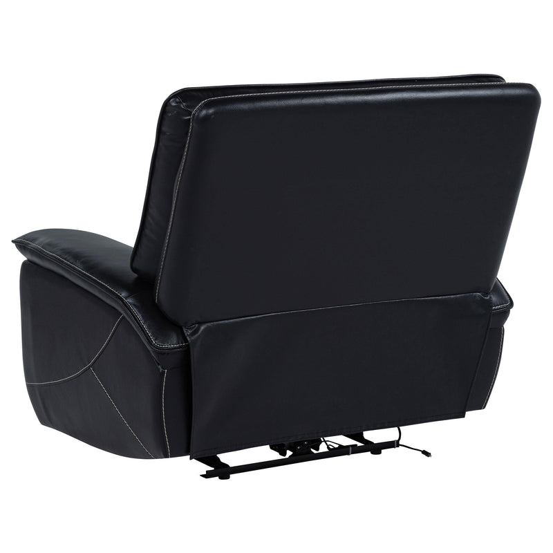 Hewitt Leather Upholstered Dual Power Recliner Chair Black - 609613PP