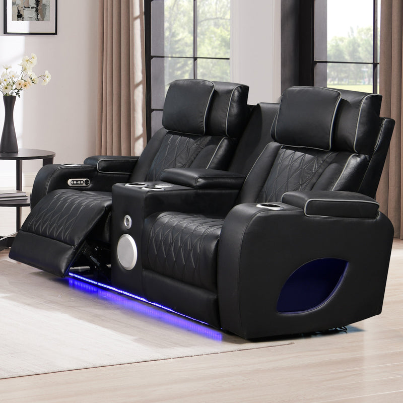 Hialeah Black Loveseat - HIALEAH-BLK-LS