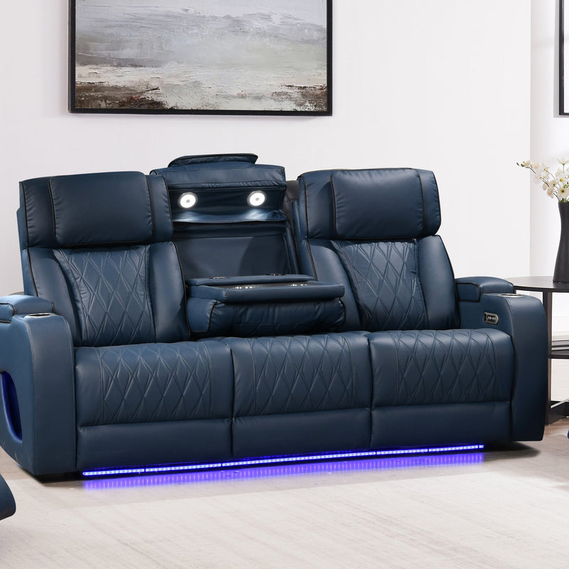 Hialeah Blue Sofa - HIALEAH-BLU-SF