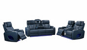 Hialeah Blue Sofa & Loveseat & Chair - HIALEAH-BL-SLC