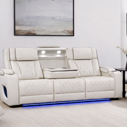 Hialeah White Sofa & Loveseat - HIALEAH-WT-SLS