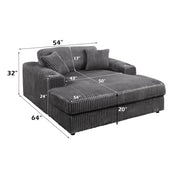 Hilde Chaise w/2 Pillows - LV03691