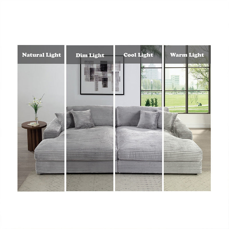 Hilde Sectional Sofa w/4 Pillows - LV03680