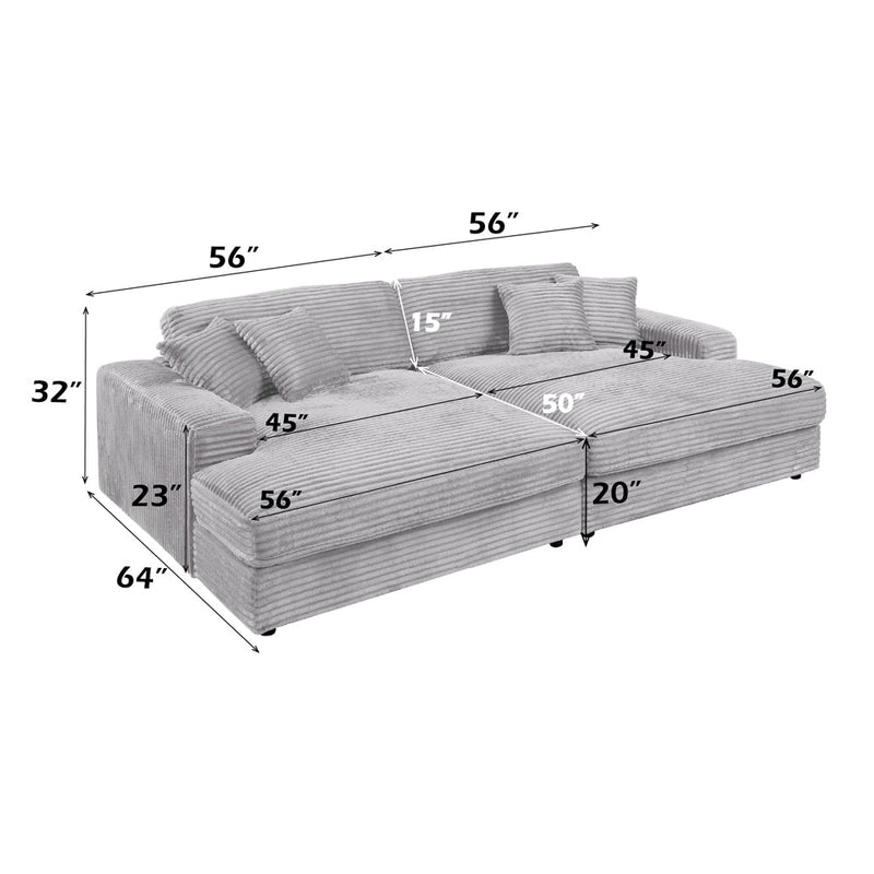 Hilde Sectional Sofa w/4 Pillows - LV03680