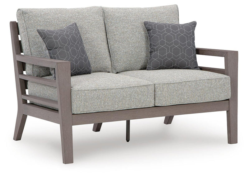 Hillside Barn Outdoor Sofa and Loveseat in Gray/Brown - PKG021258