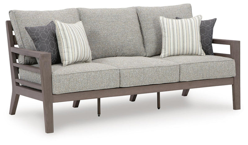 Hillside Barn Outdoor Sofa and Loveseat in Gray/Brown - PKG021258