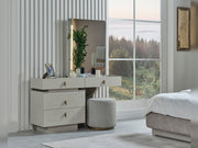 Hisar Bedroom (Queen Frame With Headboard & Dresser With Mirror & Ottoman & 2 Nightstand) - 200-MUM-HIS-150-QUE-SET