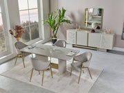 Hisar Diningroom (Consol With Mirror & Dining Table & 6 Dining Chair) - 200-MUM-HIS-DT-6-SET