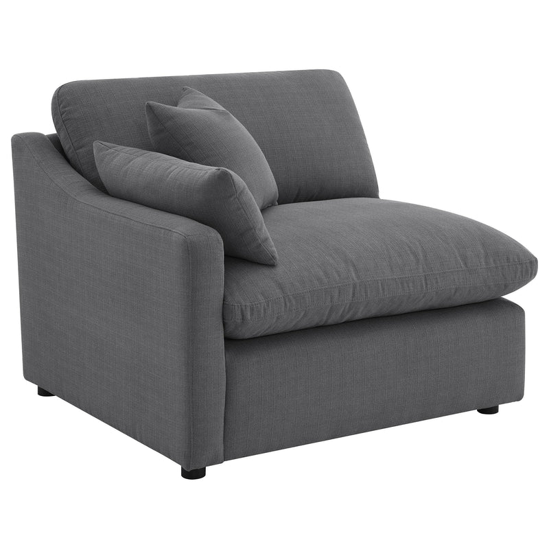 Hobson 4-piece Upholstered Modular Sectional Sofa Charcoal - 551455-SETB