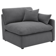 Hobson 4-piece Upholstered Modular Sectional Sofa Charcoal - 551455-SETB
